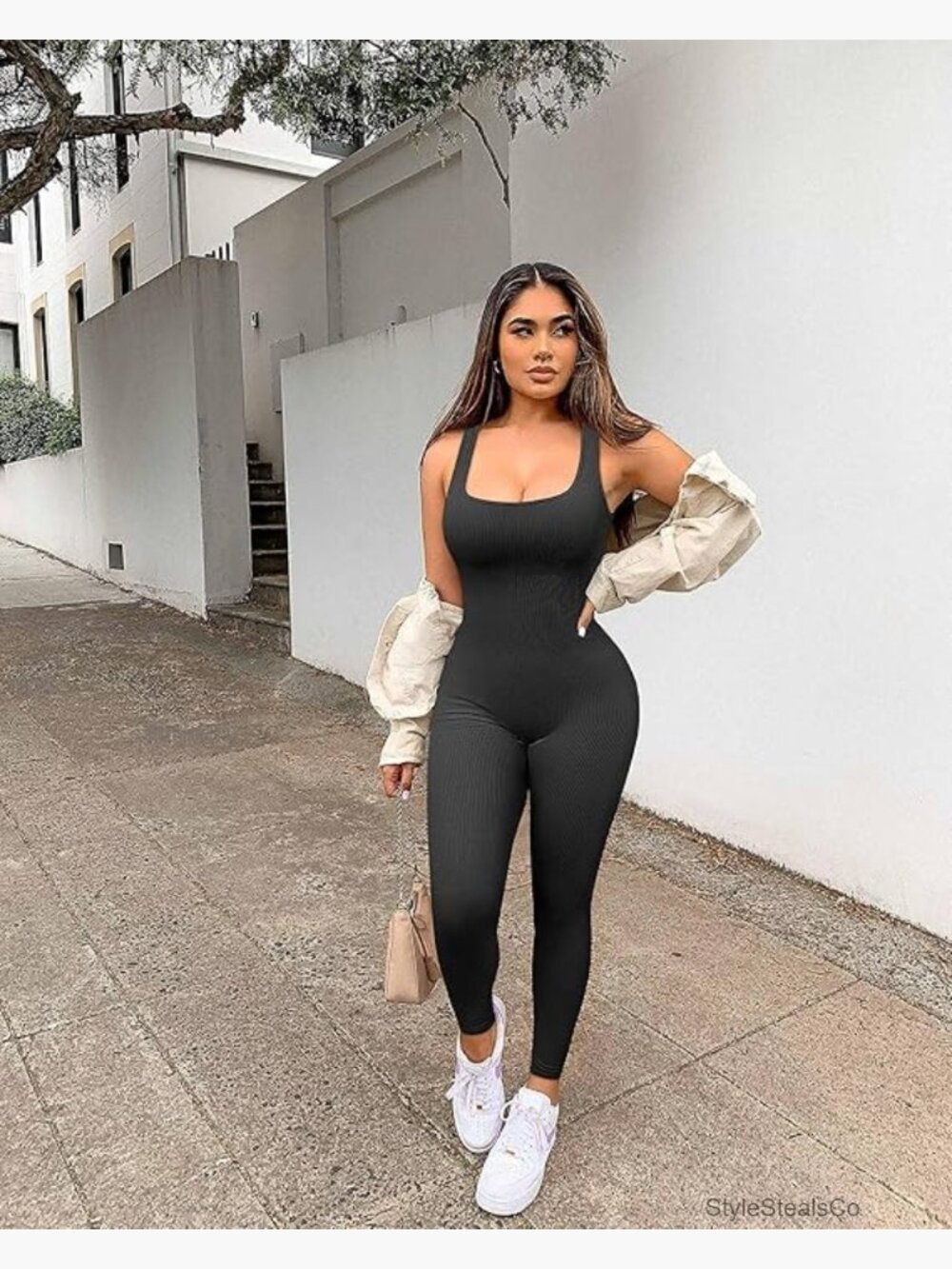 Seamless Jumpsuit One-Piece Full Body Bodysuit Contouring Shapewear - Picture 3 of 5